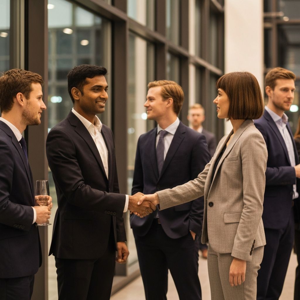 Business professionals networking